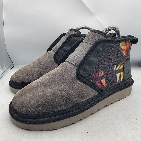 UGG Neumel Flex Woodmont Mens 8 Gray Black Chukka Ankle Boots Walking 1113612 - Picture 4 of 13